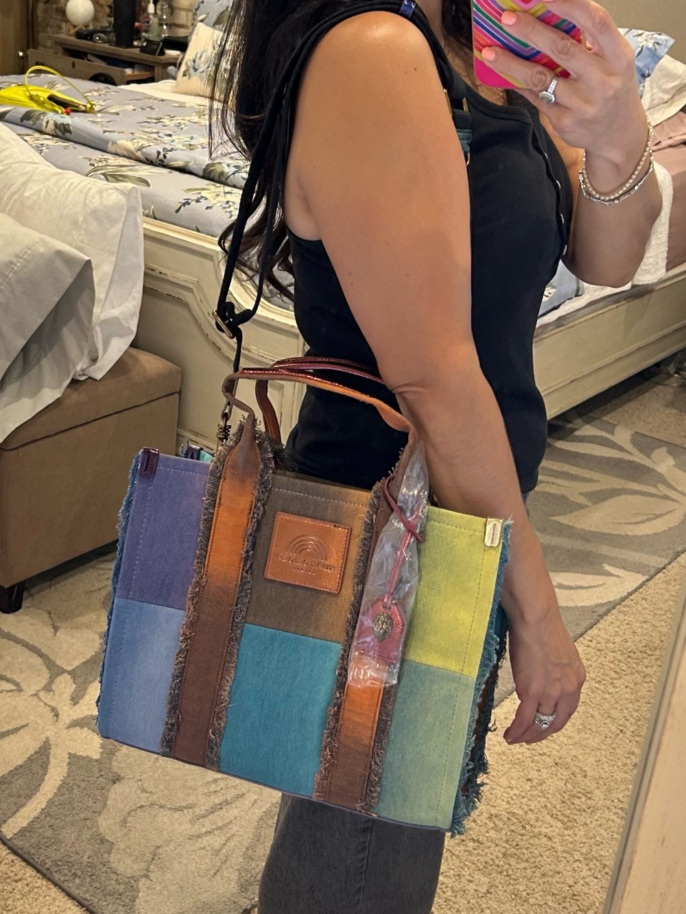 Kurt Geiger Denim MultiColor Tote-NWT - Picture 13 of 14